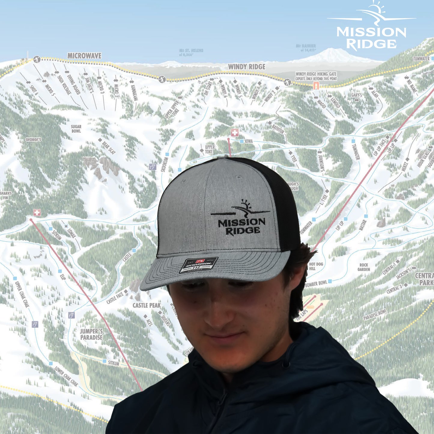 Stacked Curved Mesh Hat