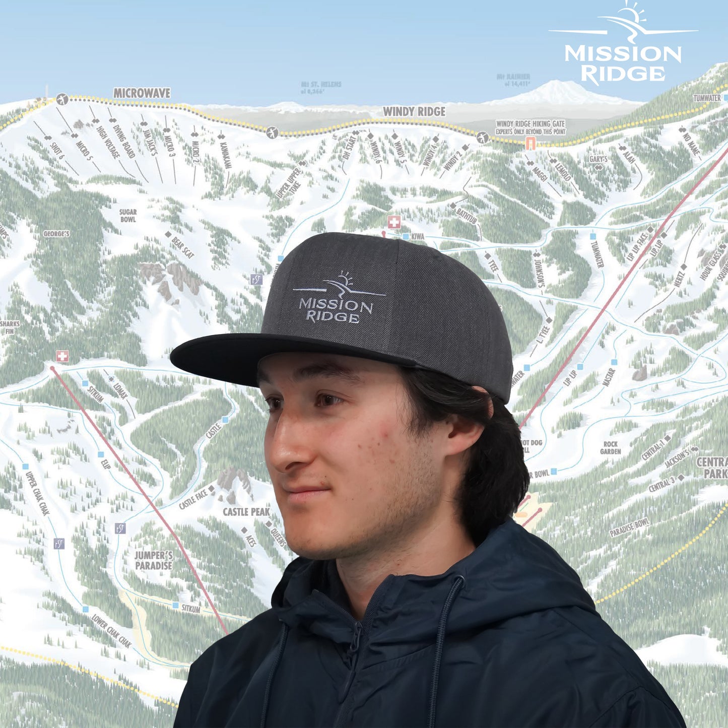 Stacked Flat Bill Hat