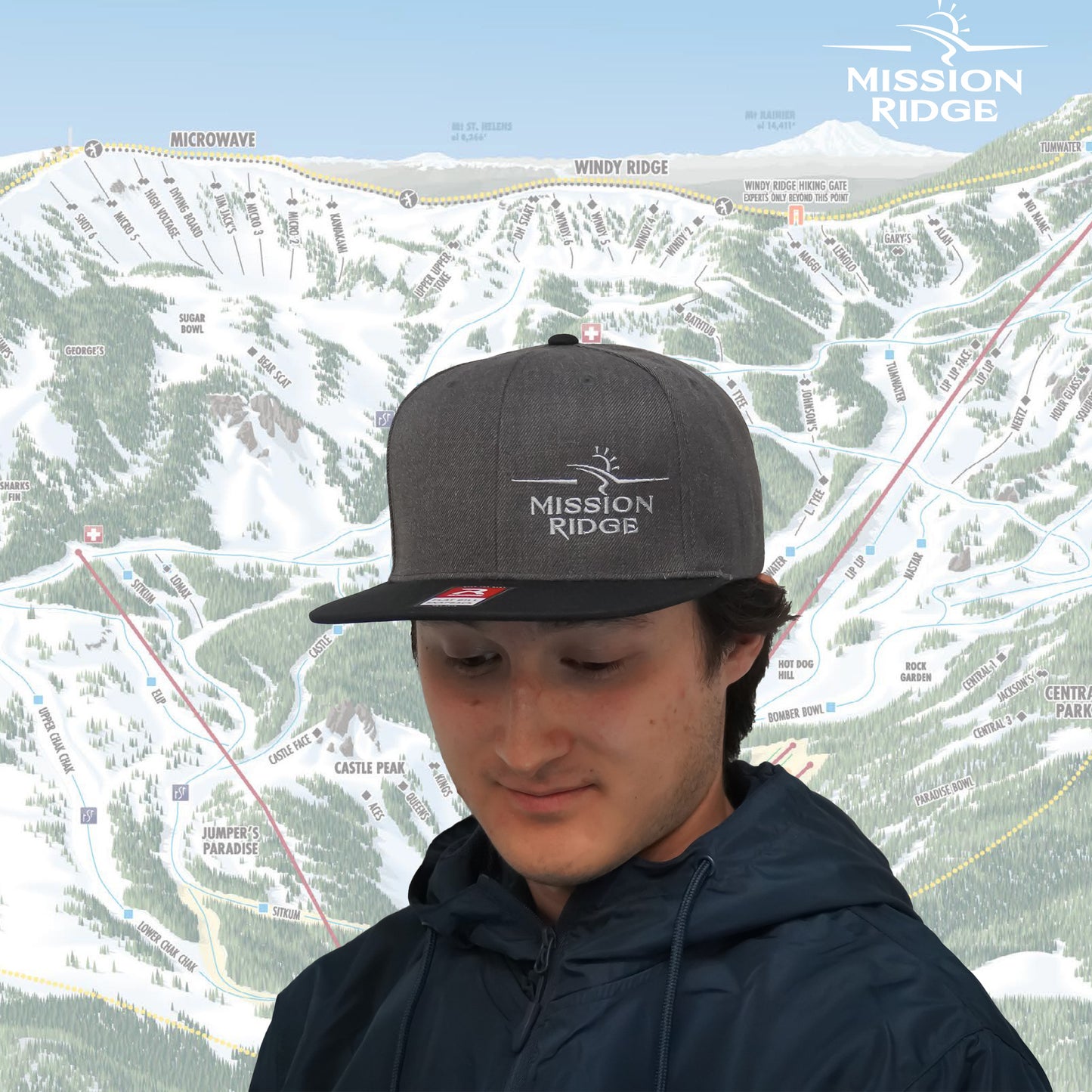 Stacked Flat Bill Hat