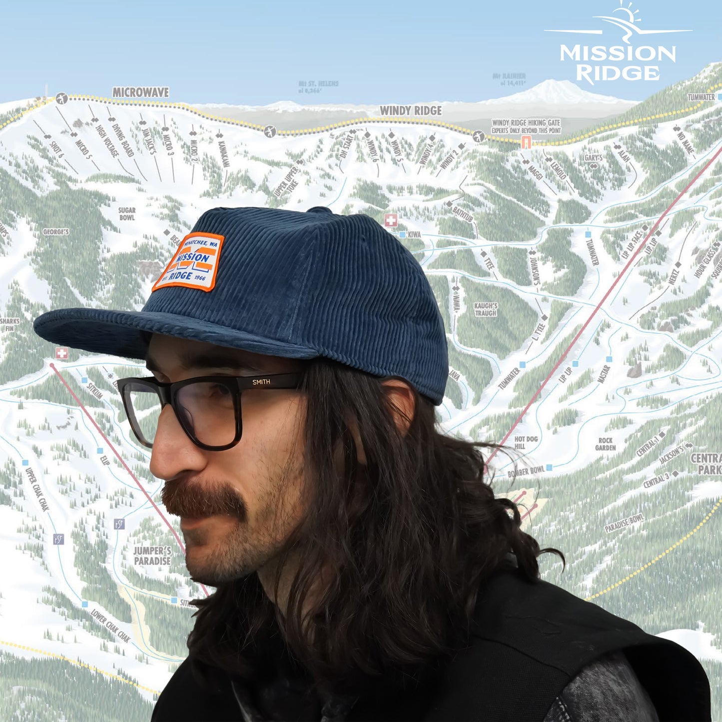 M Logo Corduroy Hat