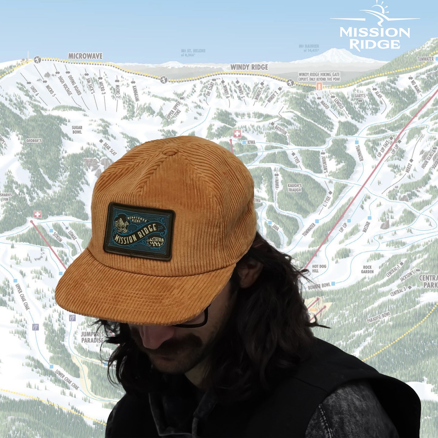 Carmel Corduroy Patch Hat