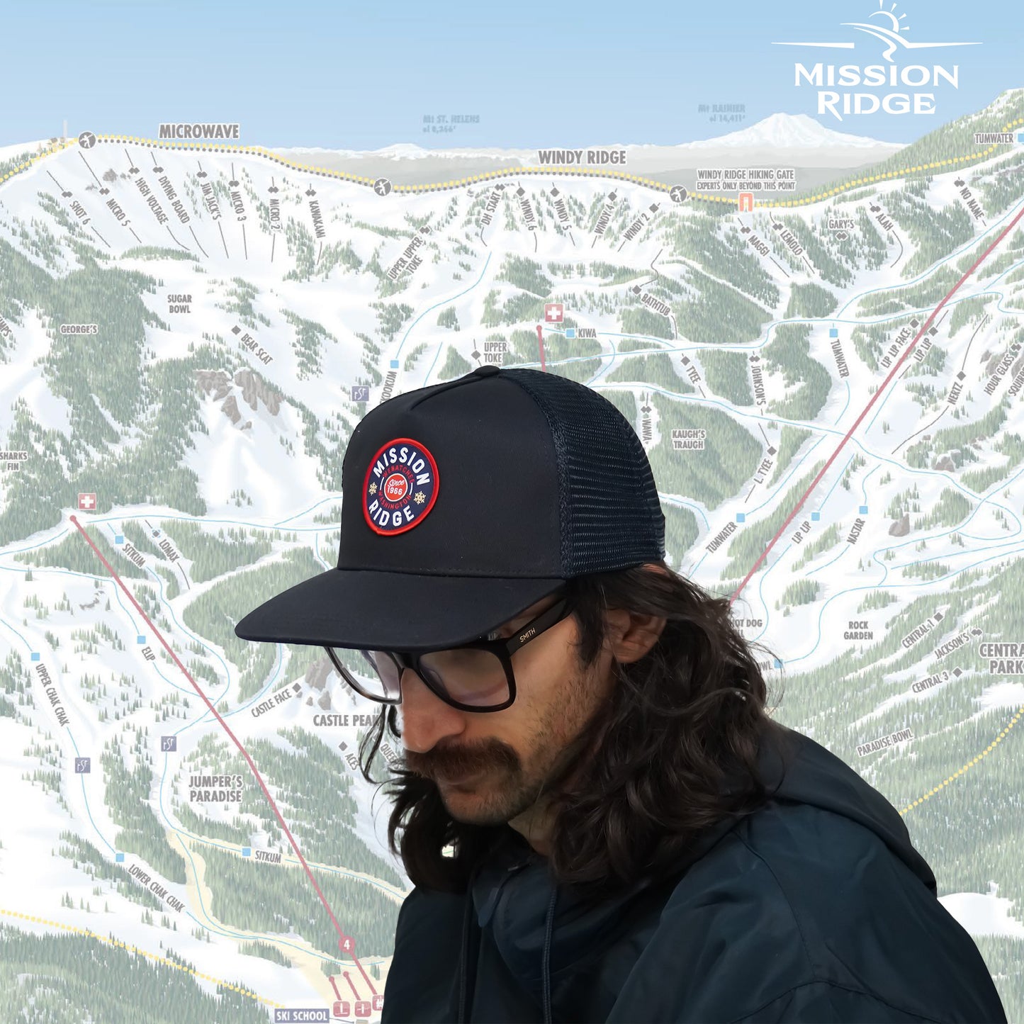 Round Logo Mesh Back Hat