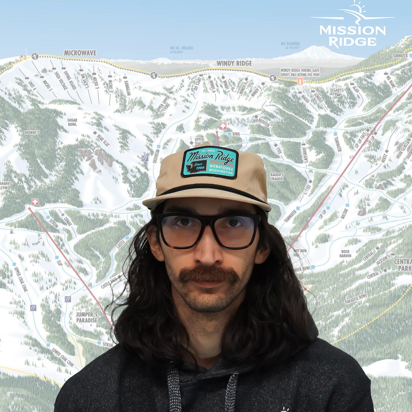 Ski Area Logo Unstructured Hat