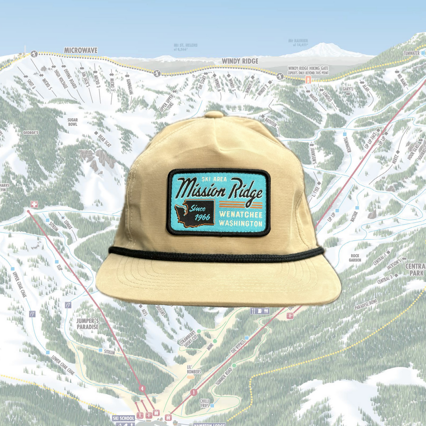 Ski Area Logo Unstructured Hat