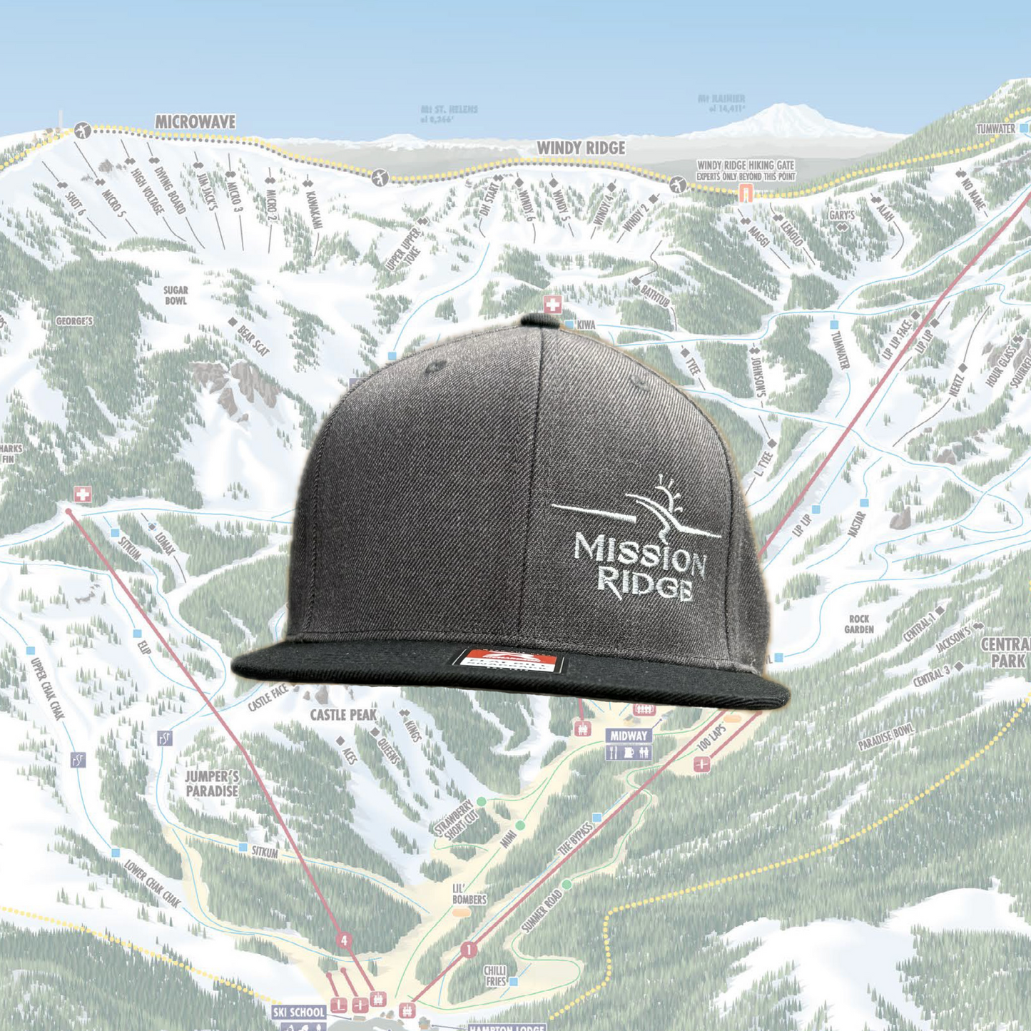 Stacked Flat Bill Hat