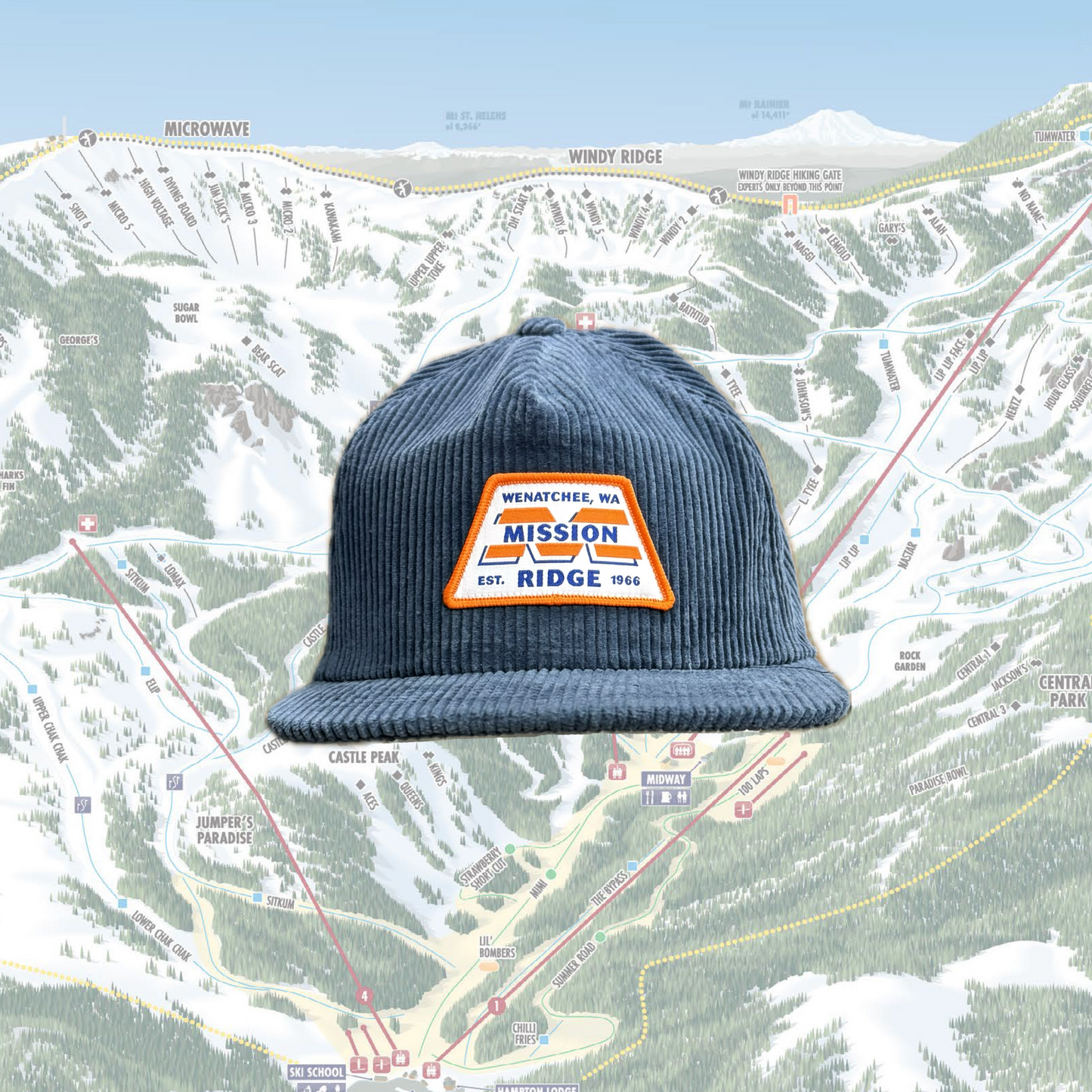 M Logo Corduroy Hat