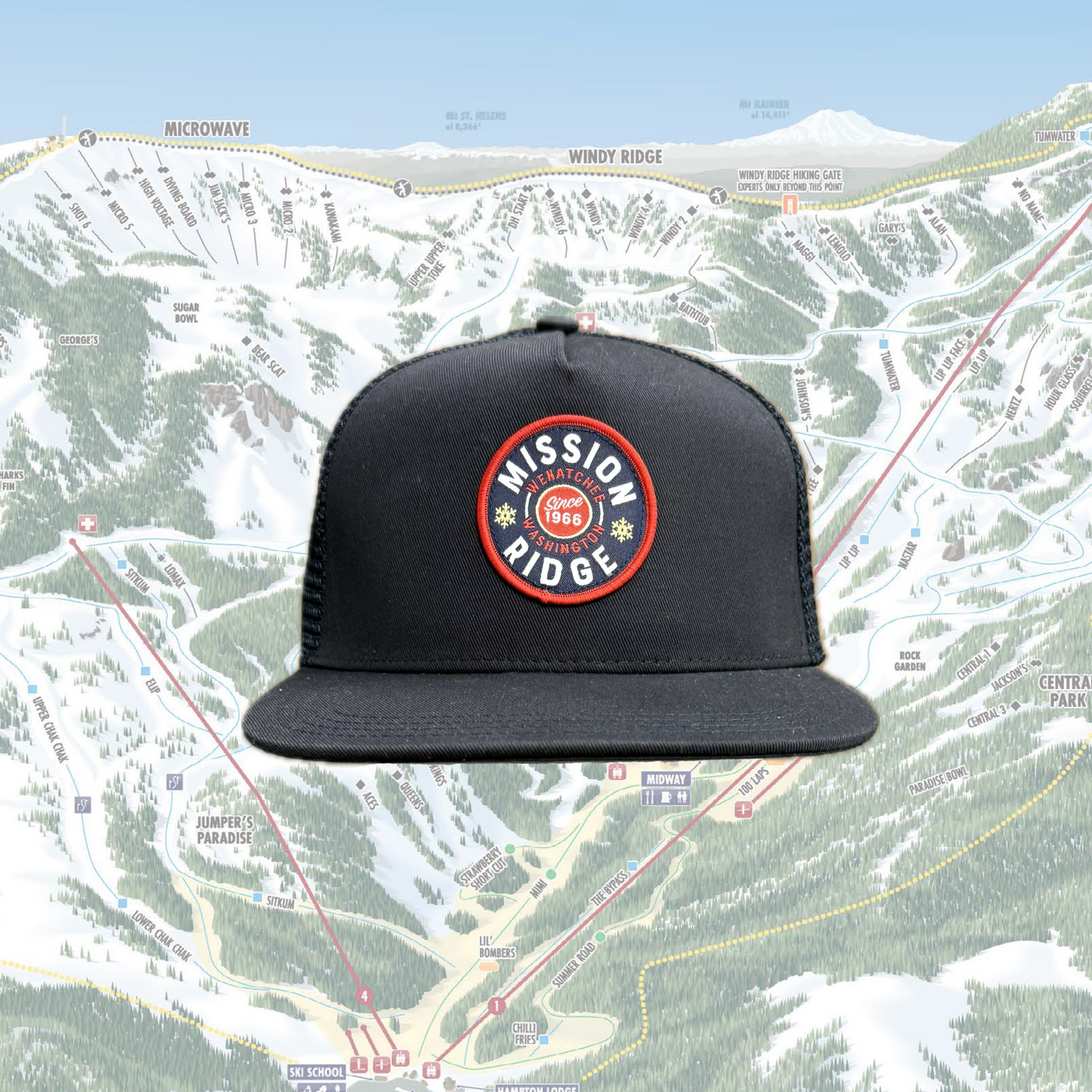 Round Logo Mesh Back Hat