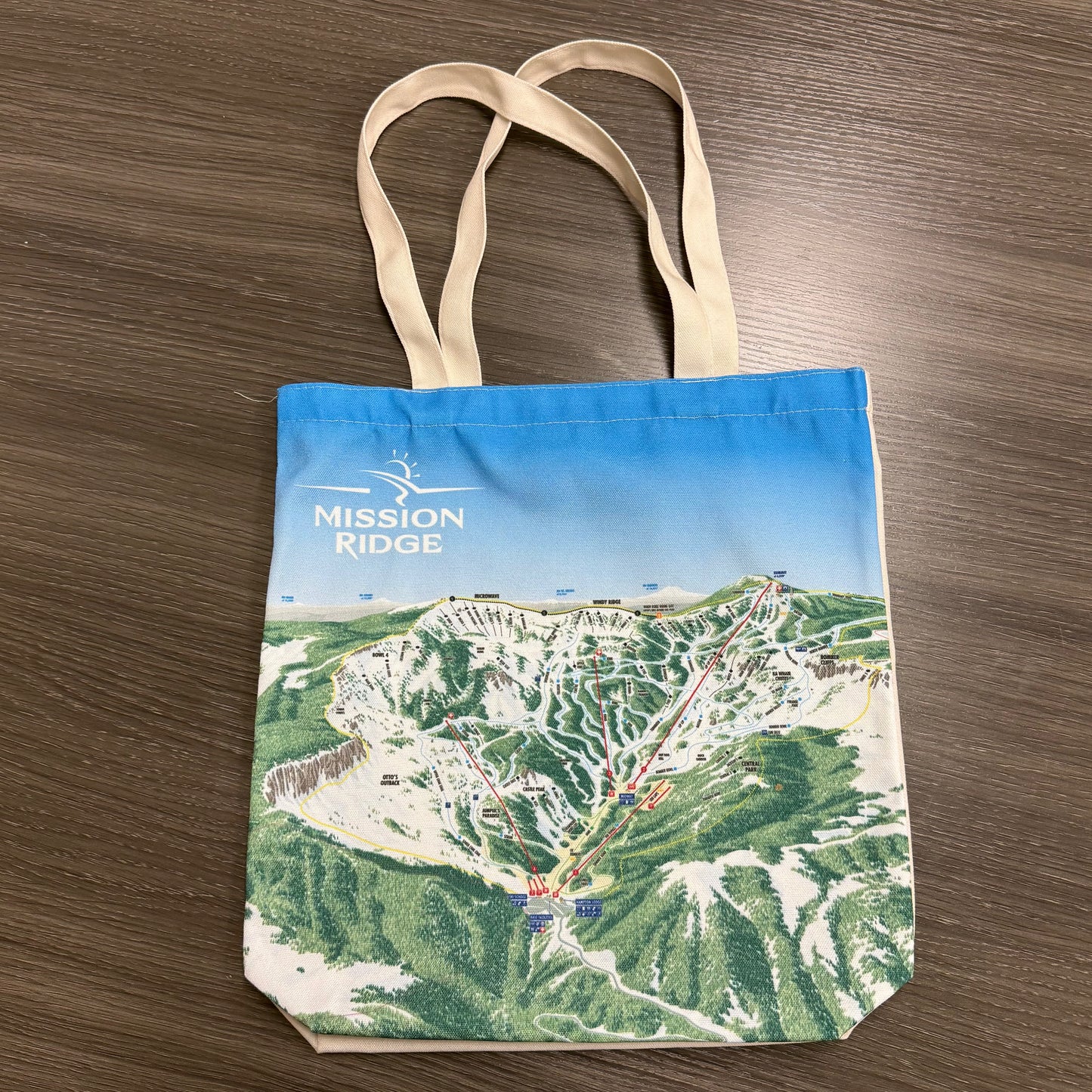 Trail Map Canvas Tote