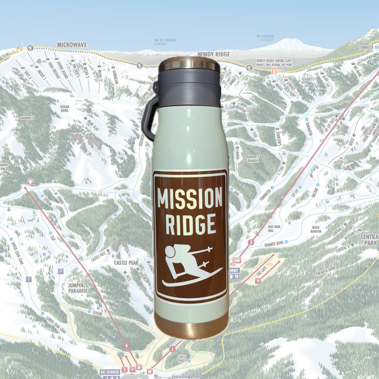 Road Sign Logo Bottle