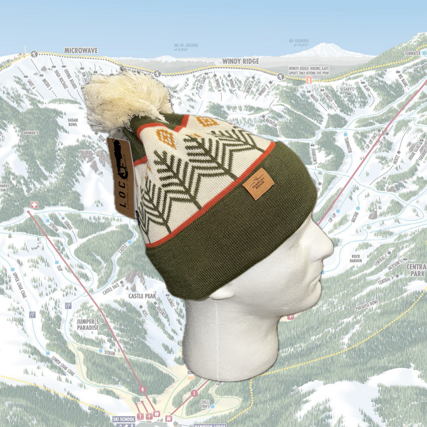 Rustic Trees Pom Beanie