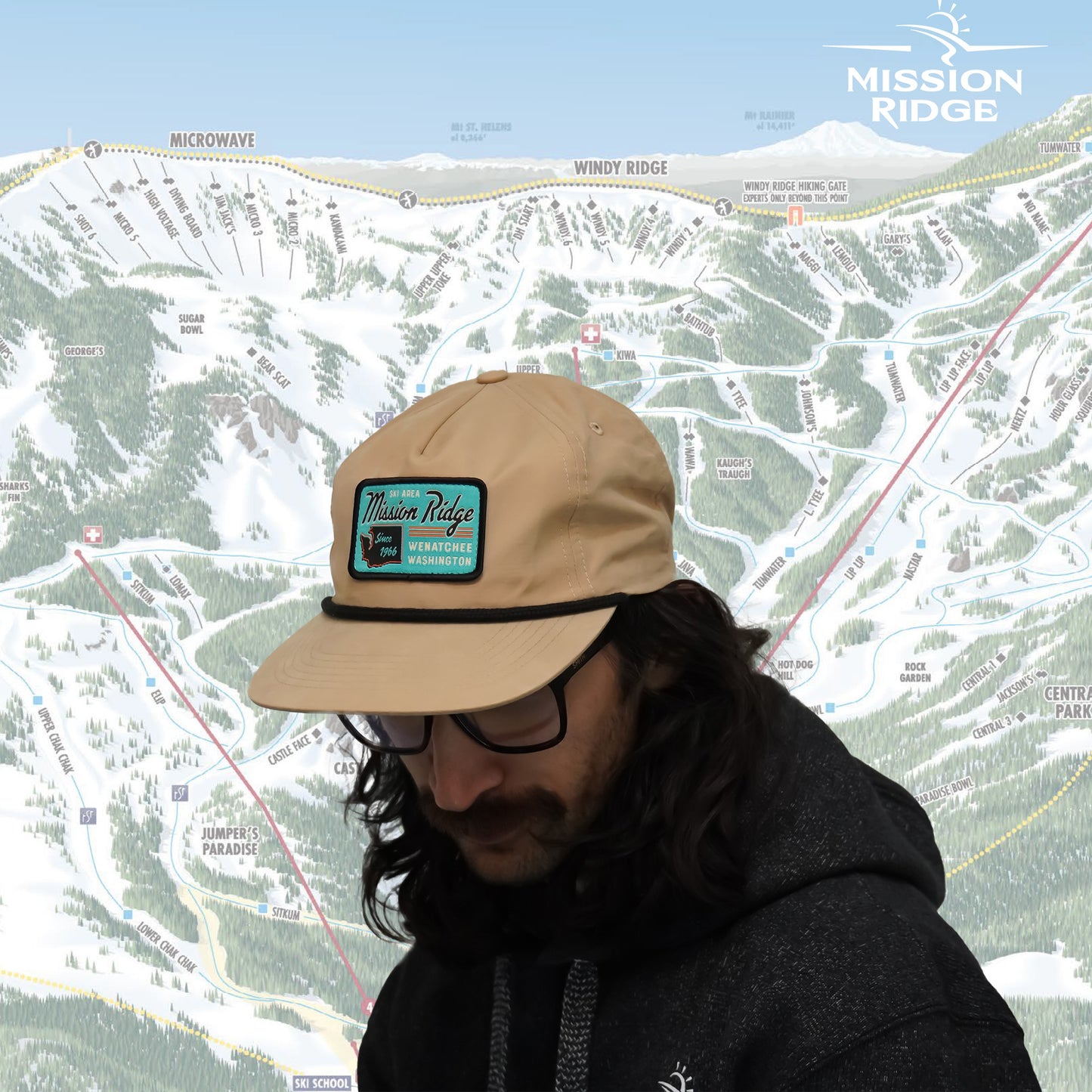 Ski Area Logo Unstructured Hat