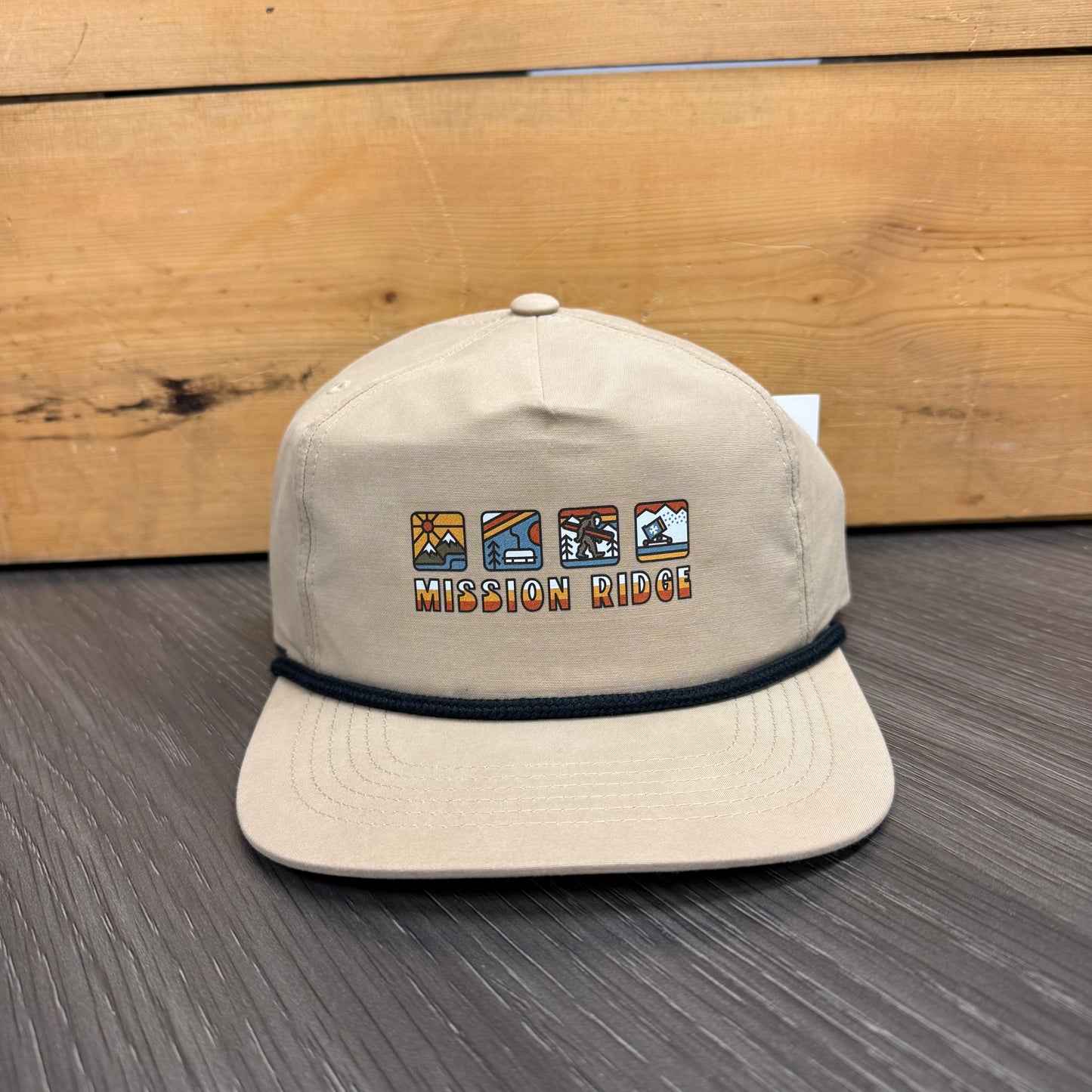 Khaki Olympic 4 Square Hat