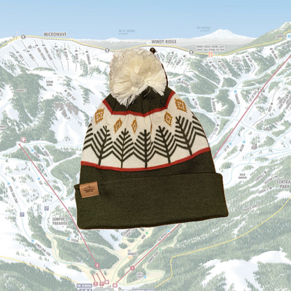 Rustic Trees Pom Beanie