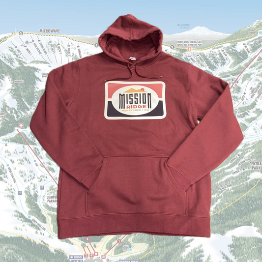 Stamp Logo Burgundy Hoodie