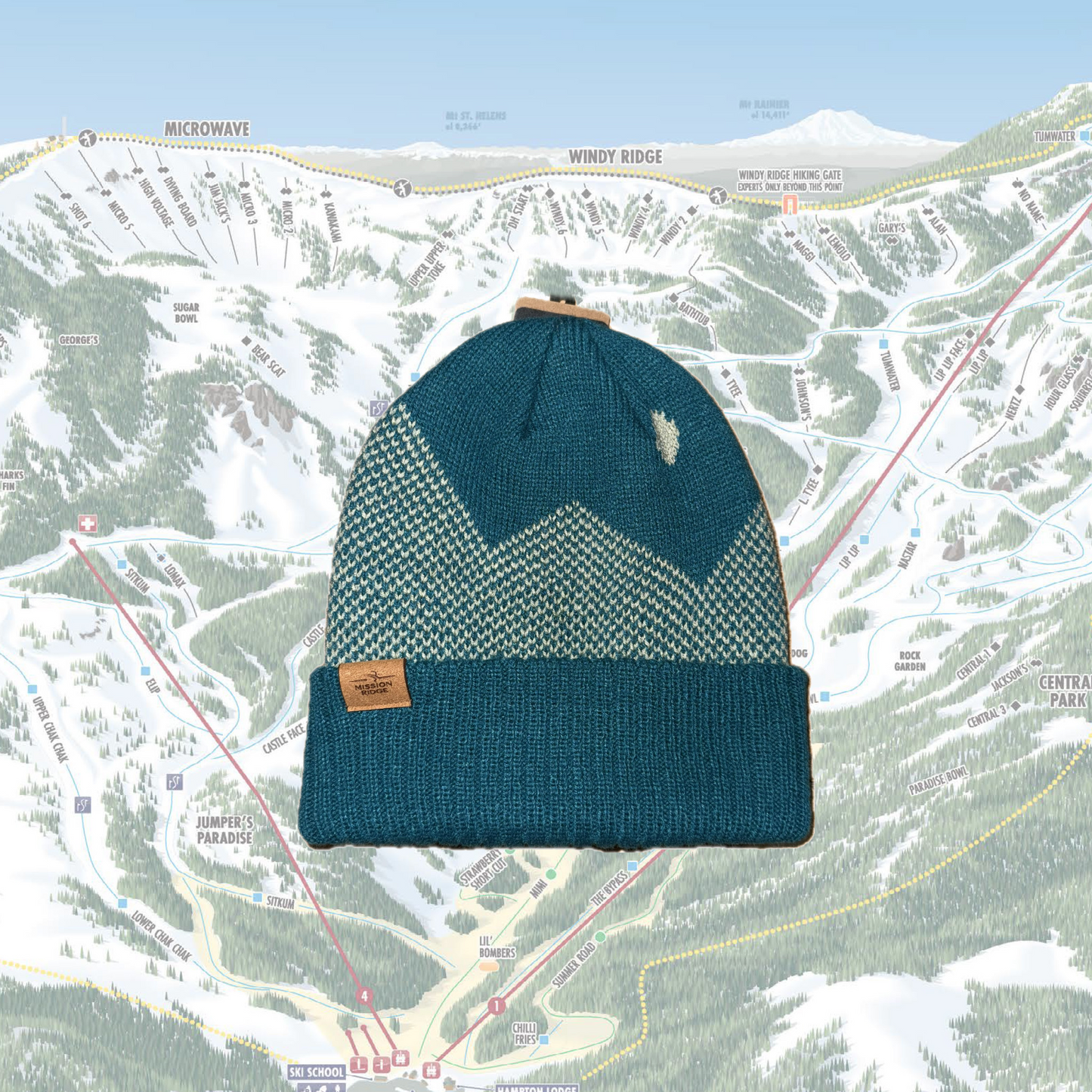 Geo Mountains Beanie