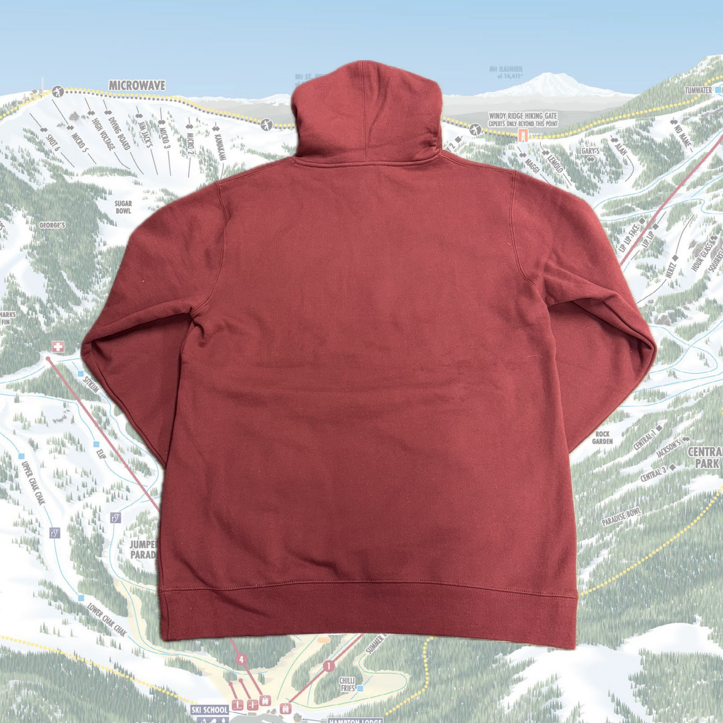 Stamp Logo Burgundy Hoodie